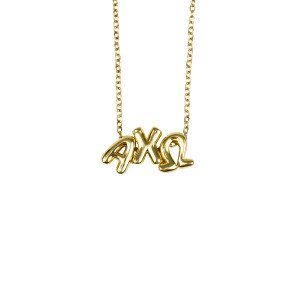 alpha chi omega sorority bubble necklace